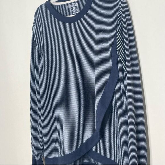 Latched Mama Striped Maternity Pullover Top Large - Picture 3 of 6